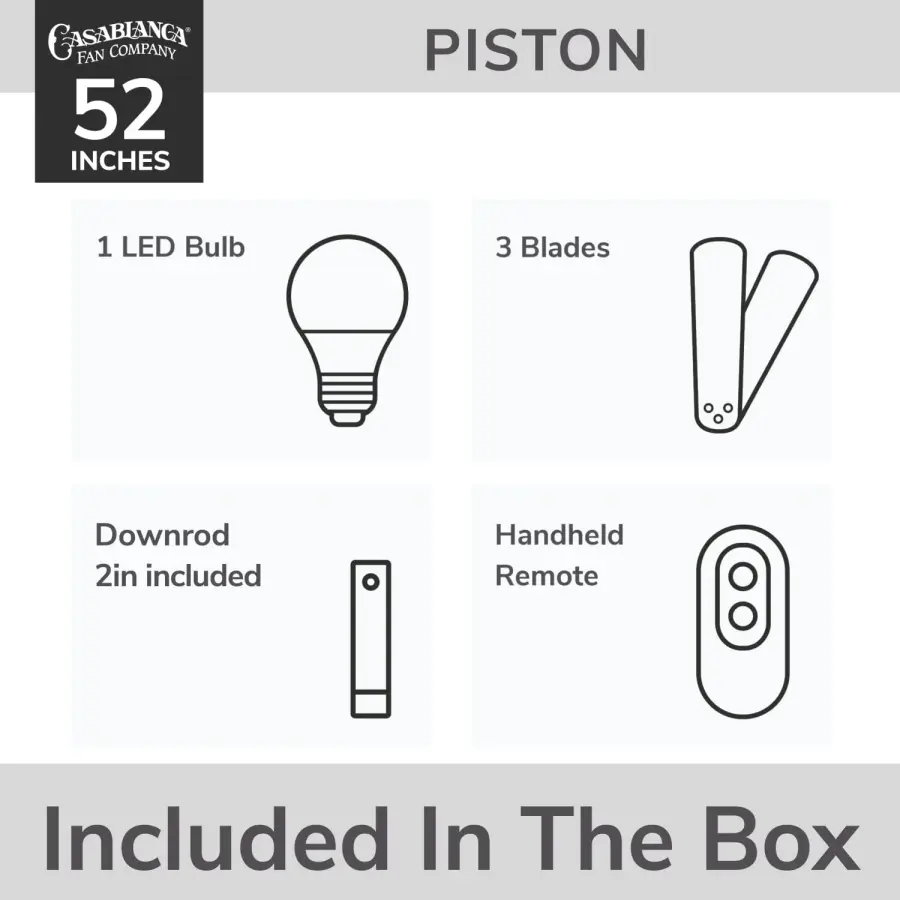 Piston Outdoor LED Ceiling Fan 52" - Image 18