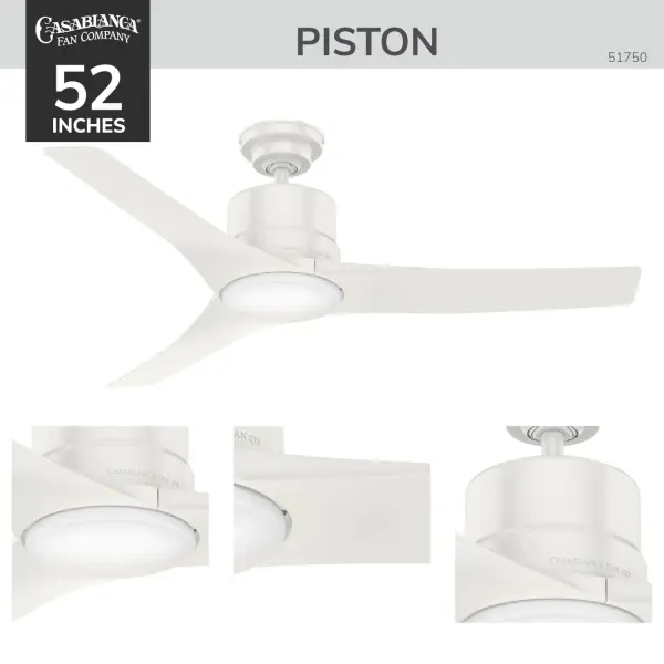 Piston Outdoor LED Ceiling Fan 52" - Image 4
