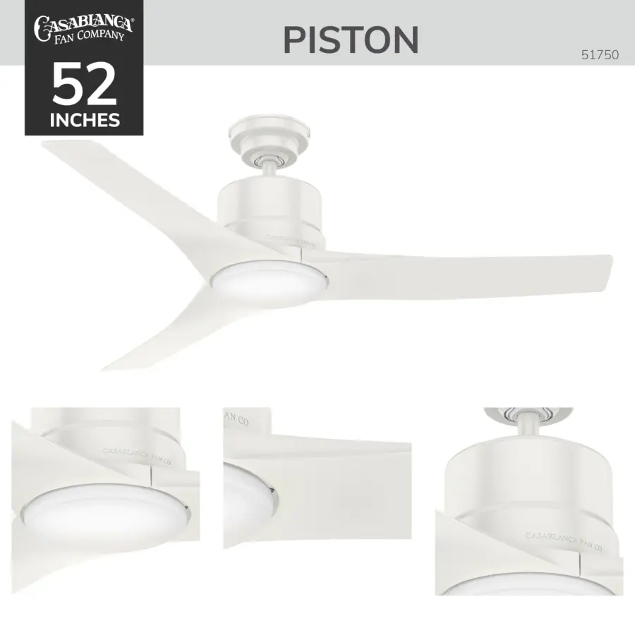 Piston Outdoor LED Ceiling Fan 52" - Image 4
