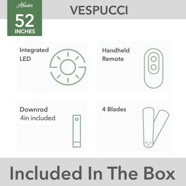 Vespucci Outdoor 52" Ceiling Fan with LED Light - Image 18