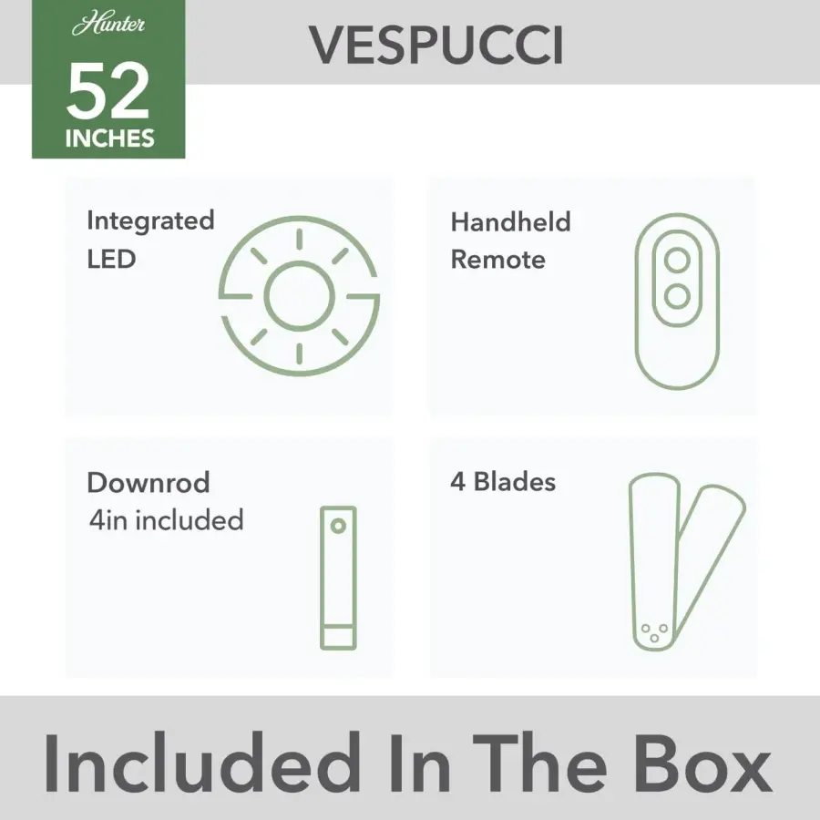 Vespucci Outdoor 52" Ceiling Fan with LED Light - Image 19