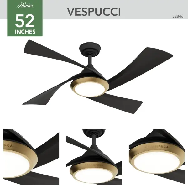 Vespucci Outdoor 52" Ceiling Fan with LED Light - Image 4