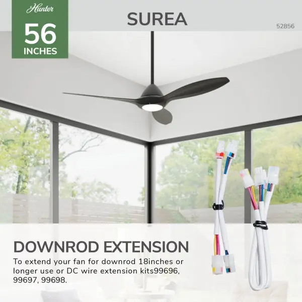 Surea Outdoor Ceiling Fan with LED Light 56" - Image 34