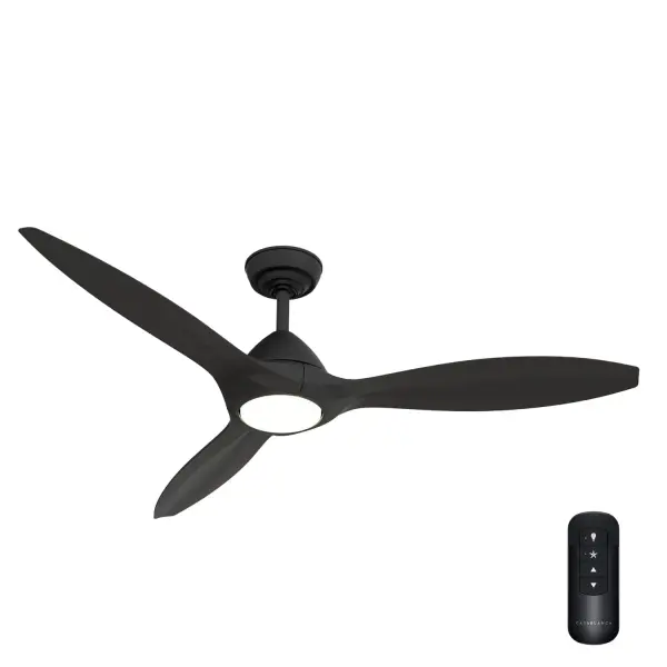 The Surea Outdoor combines sleek modern design with ENERGY STAR® certified efficiency. Its whisper-quiet DC motor, damp-rated construction, and integrated LED lighting make it ideal for large covered patios and indoor spaces alike.