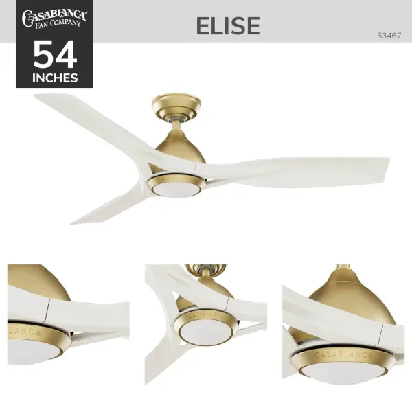 Elise 54" Outdoor Ceiling Fan with LED Light - Image 3