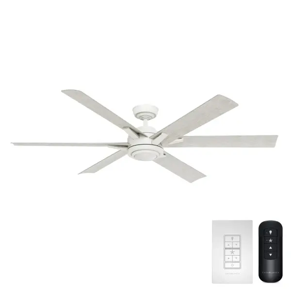 The Melia combines ENERGY STAR® certification with modern design for covered outdoor spaces. Its 6-speed DC motor delivers ultra-quiet operation while being 64% more efficient than standard fans, perfect for patios and porches.