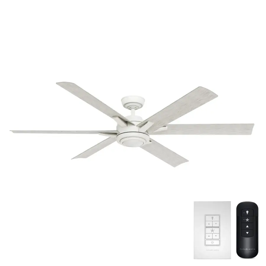 Melia Outdoor 65" Ceiling Fan with LED Light - Image 1