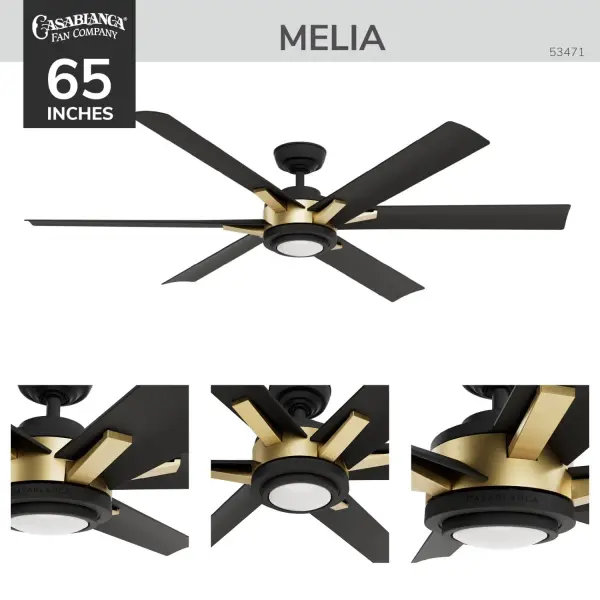 Melia Outdoor 65" Ceiling Fan with LED Light - Image 8