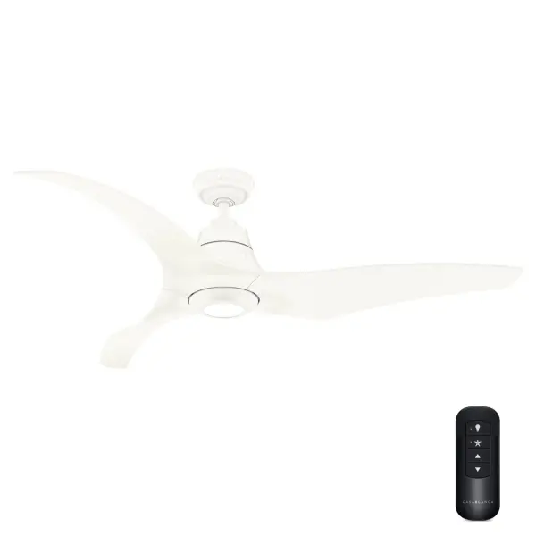 The Stingray combines modern design with ENERGY STAR certification, delivering 64% more efficiency than conventional fans. Its 6-speed DC motor operates whisper-quiet while the damp rating makes it perfect for covered outdoor spaces. - alternate view