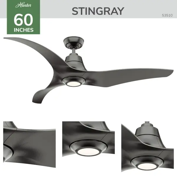 Stingray Outdoor ENERGY STAR Ceiling Fan with LED Light 60" - Image 5