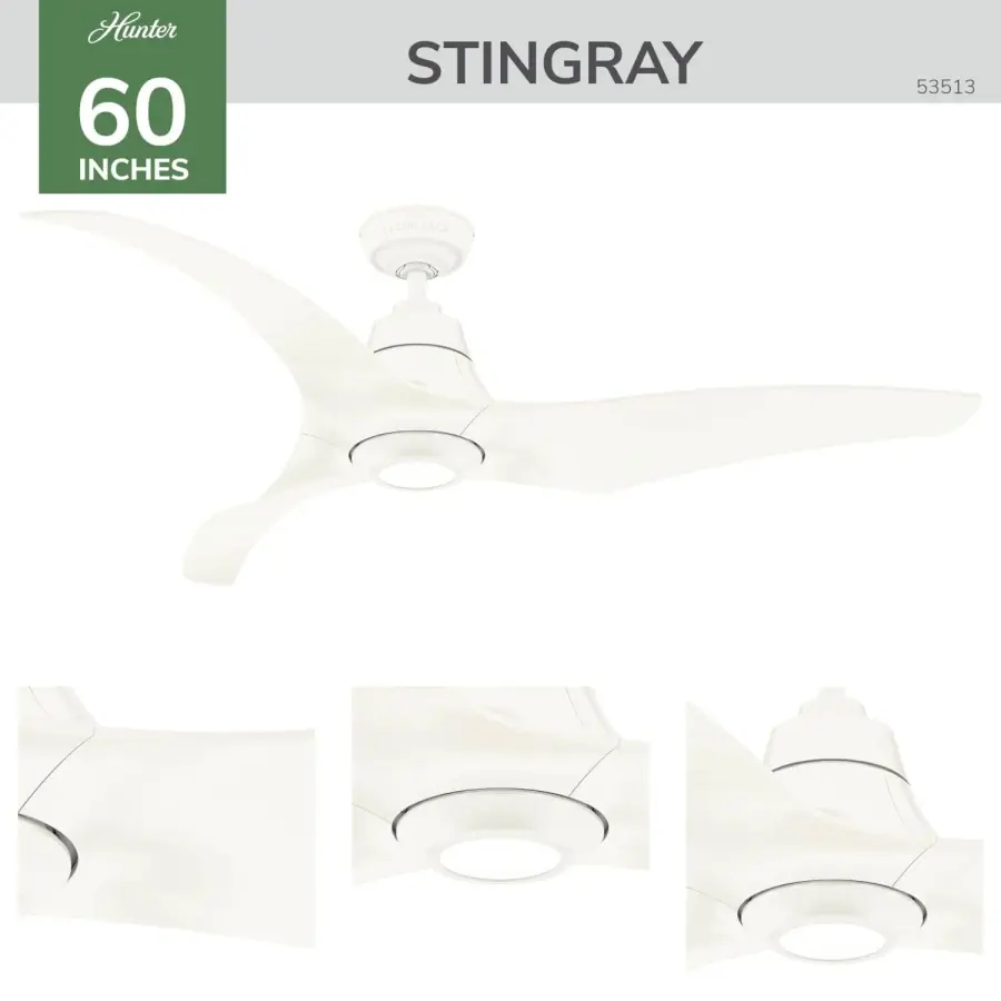 Stingray Outdoor ENERGY STAR Ceiling Fan with LED Light 60" - Image 6