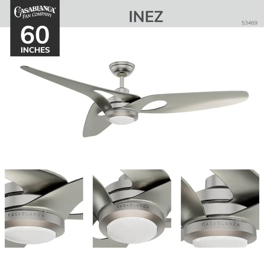 Inez Outdoor 60" Ceiling Fan with LED Light - Image 5