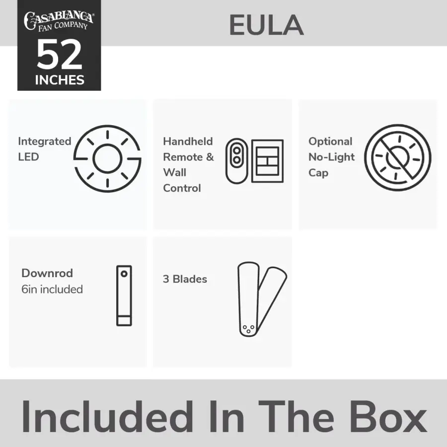 Eula 52" Outdoor Ceiling Fan with LED Light - Image 20