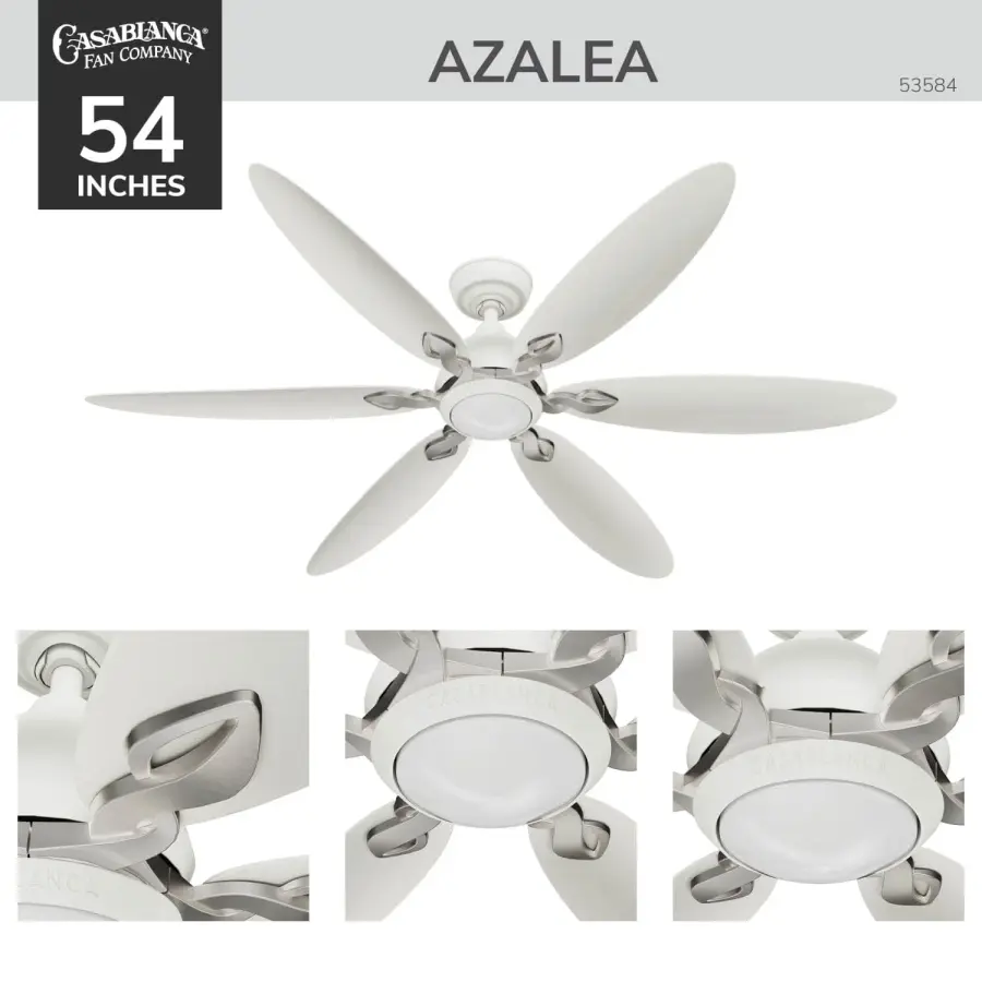 Azalea 60" Outdoor Energy Star DC Ceiling Fan with LED Light - Image 3
