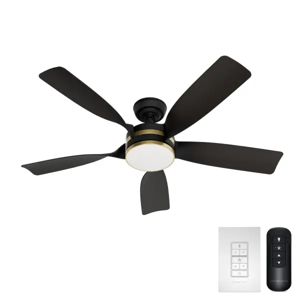 The Julia Outdoor combines ENERGY STAR certification with a powerful 6-speed DC motor for exceptional efficiency and airflow. Damp-rated for covered outdoor spaces, it features integrated LED lighting and remote control convenience. - alternate view
