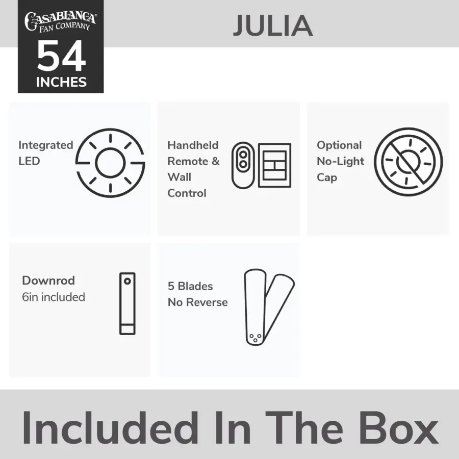 Julia Outdoor Energy Star DC Ceiling Fan with LED Light 52" - Image 18