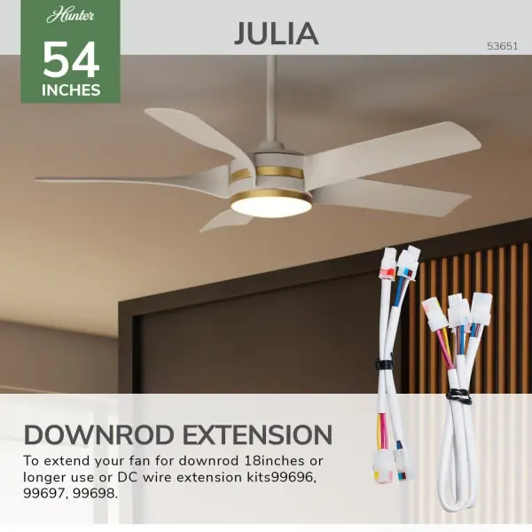Julia Outdoor Energy Star DC Ceiling Fan with LED Light 52" - Image 36