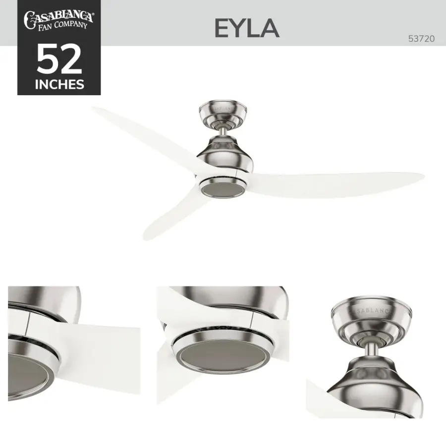 Eyla 52" ENERGY STAR Ceiling Fan with Remote & Wall Control - Image 2