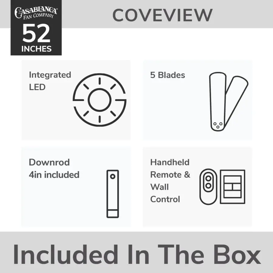 Coveview Outdoor Ceiling Fan with LED Light 52" - Image 17