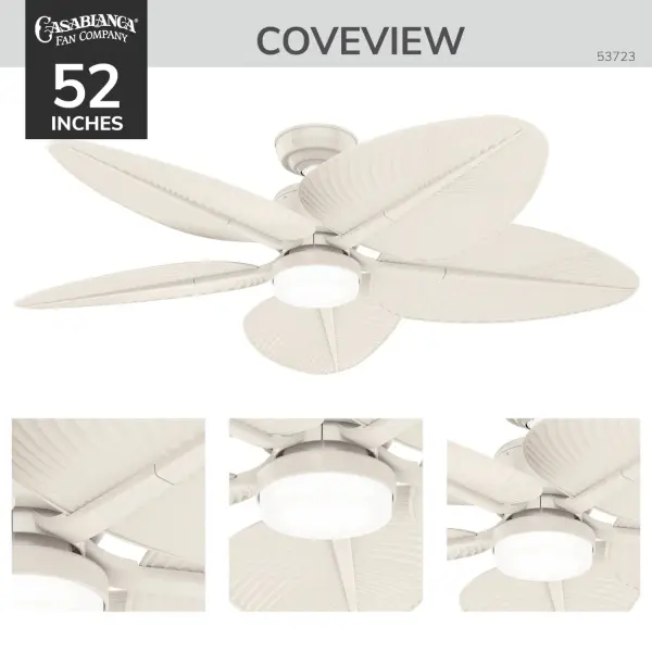 Coveview Outdoor Ceiling Fan with LED Light 52" - Image 3
