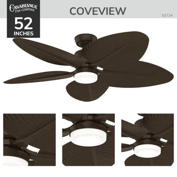 Coveview Outdoor Ceiling Fan with LED Light 52" - Image 4