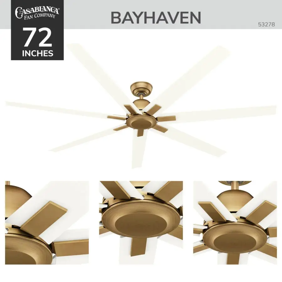 Bayhaven Outdoor 72" Ceiling Fan with Wall Control and Remote - Image 2