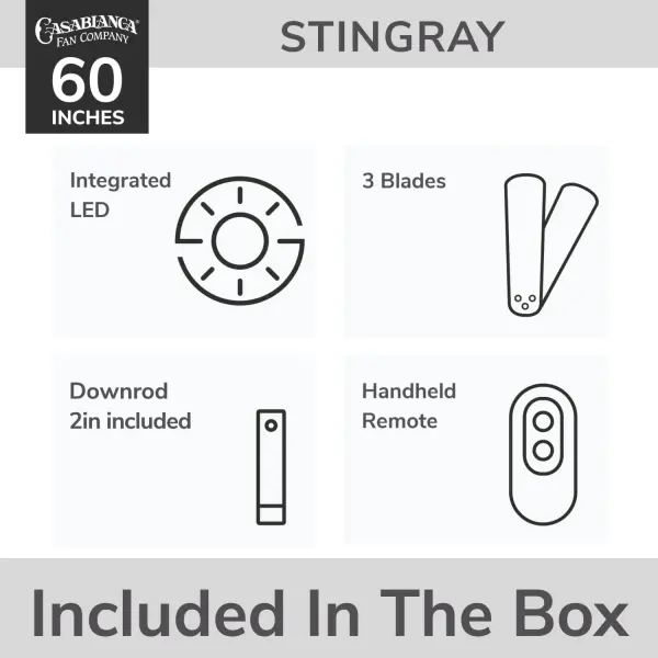 Stingray Outdoor 60" LED Ceiling Fan with Remote - Image 13