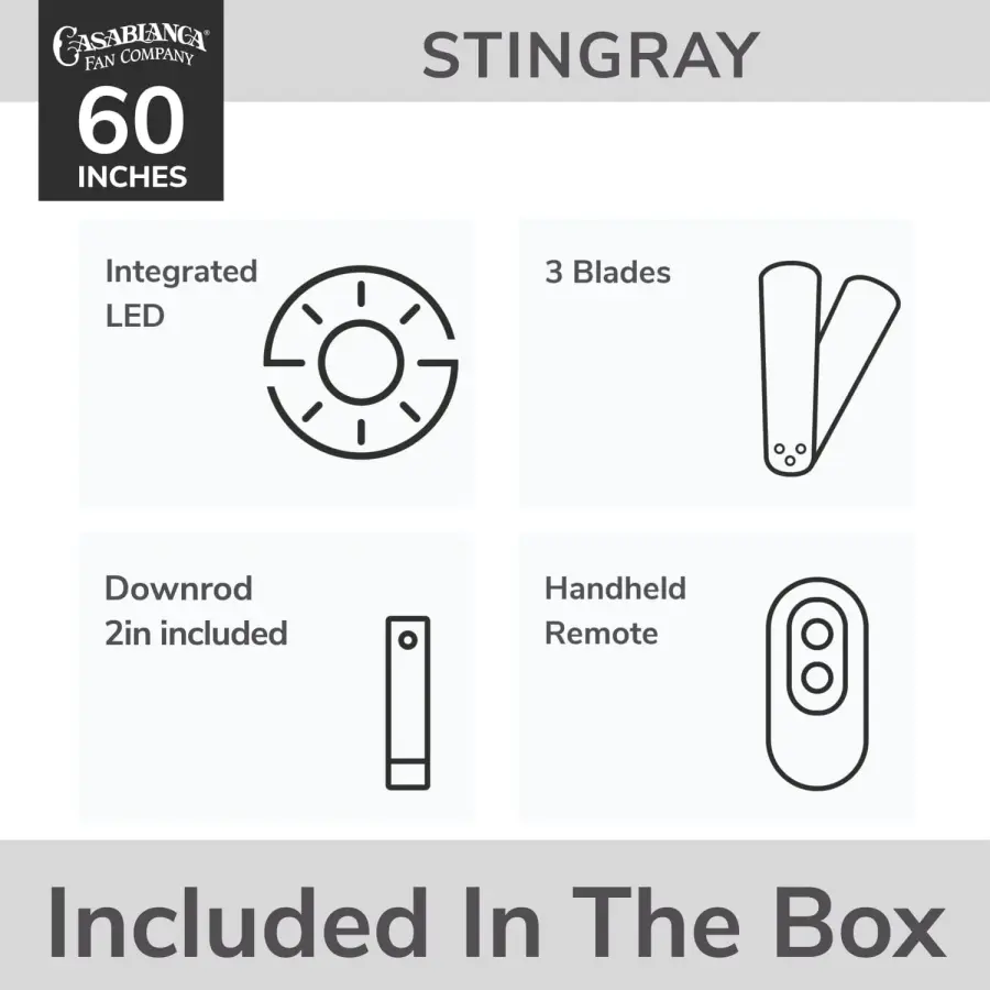 Stingray Outdoor 60" LED Ceiling Fan with Remote - Image 13