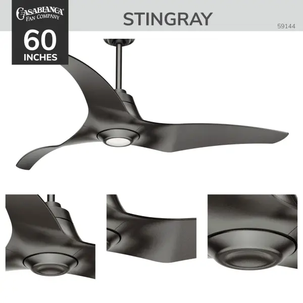 Stingray Outdoor 60" LED Ceiling Fan with Remote - Image 4