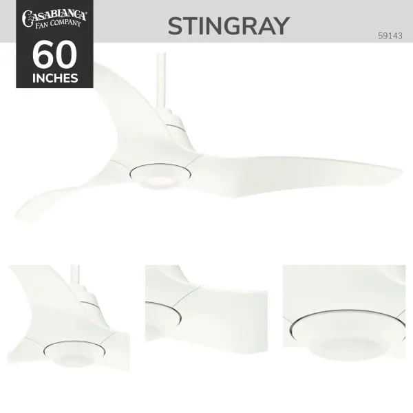 Stingray Outdoor 60" LED Ceiling Fan with Remote - Image 5