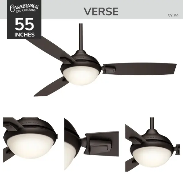 Verse Outdoor LED Ceiling Fan 54" - Image 3