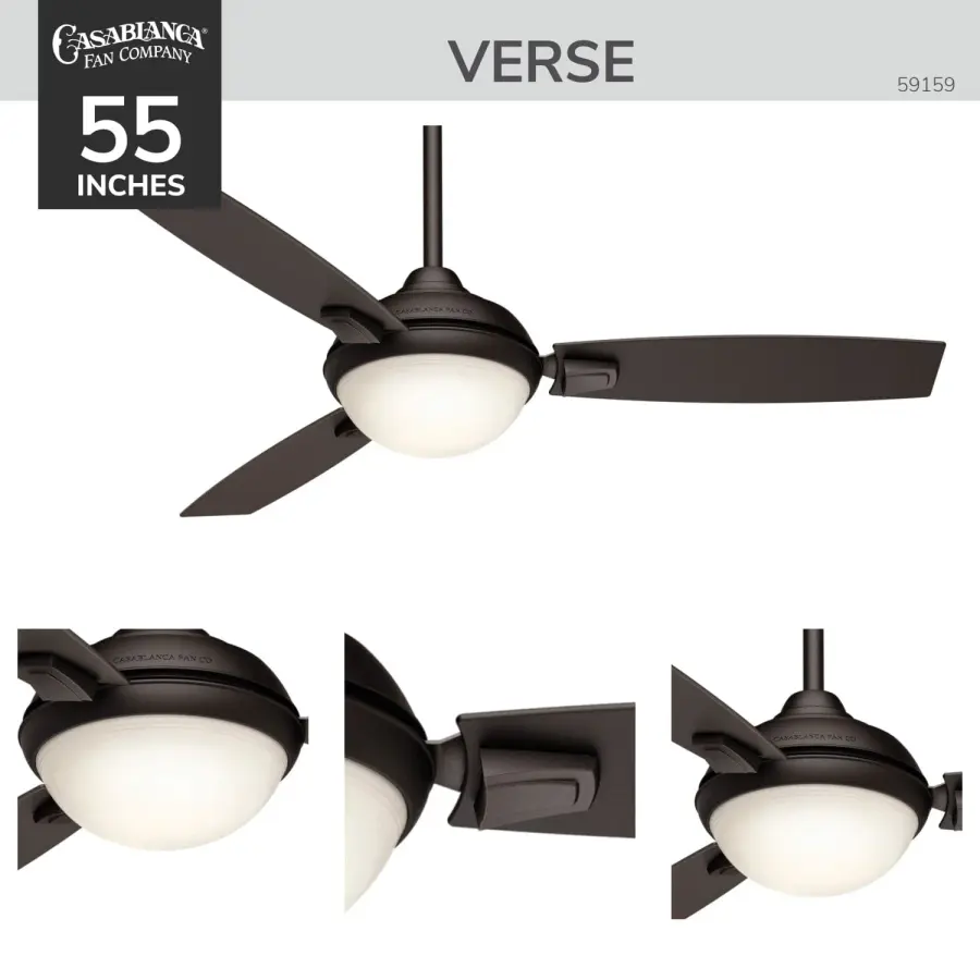 Verse Outdoor LED Ceiling Fan 54" - Image 3