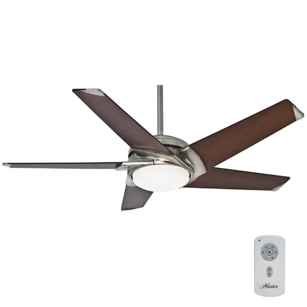 The Stealth DC combines aeronautical aesthetics with cutting-edge DC motor technology for ultra-quiet, energy-efficient cooling in large spaces. Its swept wing blade design and premium finish make it a statement piece. - alternate view
