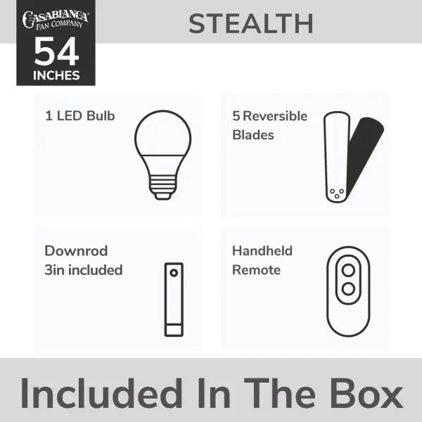 Casablanca Stealth DC 54" Ceiling Fan with LED Light - Image 12