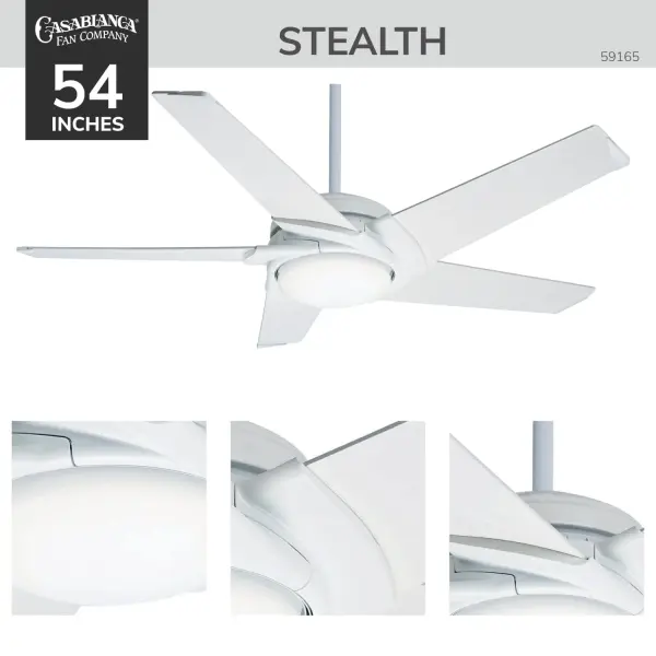 Casablanca Stealth DC 54" Ceiling Fan with LED Light - Image 3