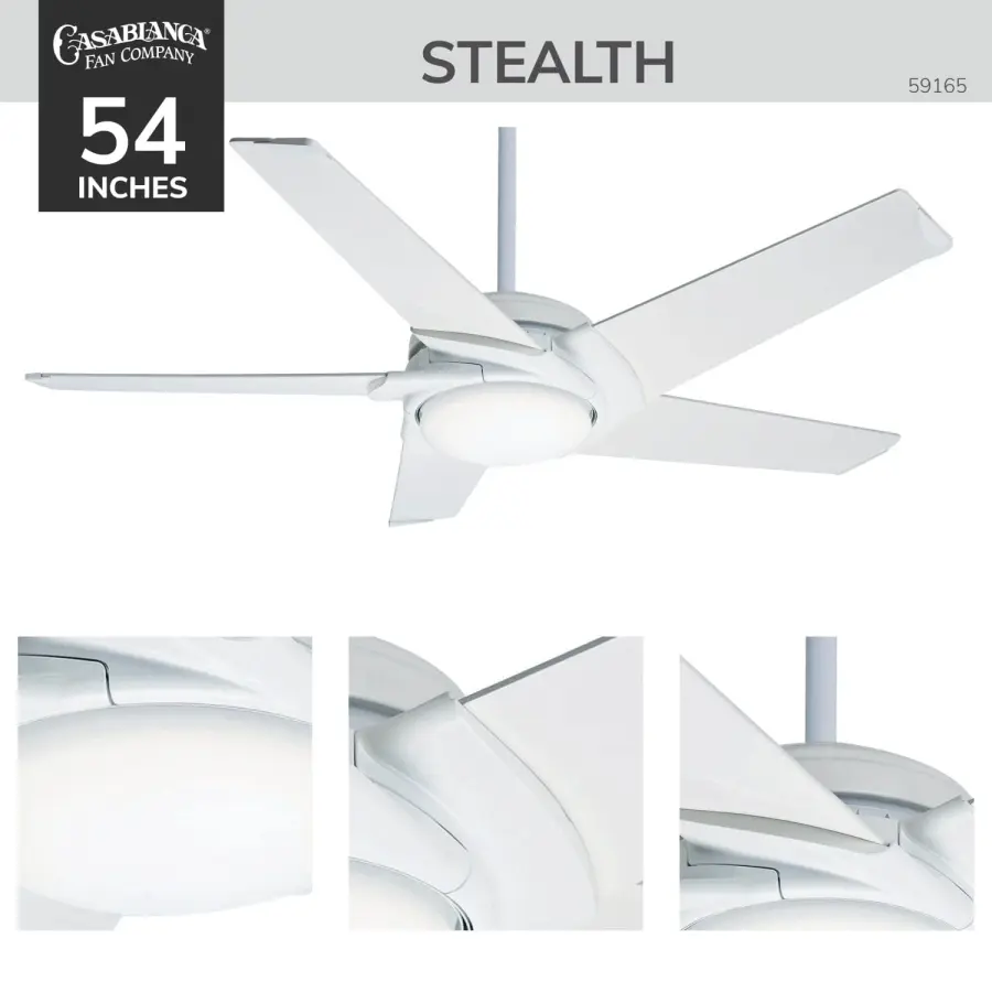 Casablanca Stealth DC 54" Ceiling Fan with LED Light - Image 3