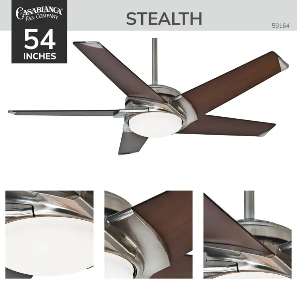 Casablanca Stealth DC 54" Ceiling Fan with LED Light - Image 4