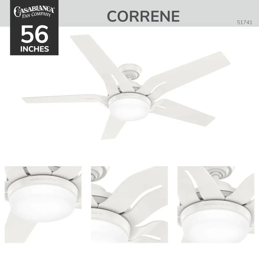 Correne 56" LED Ceiling Fan with Light - Image 6