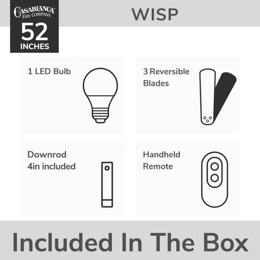 Casablanca Wisp 52" LED Ceiling Fan with Light - Image 29