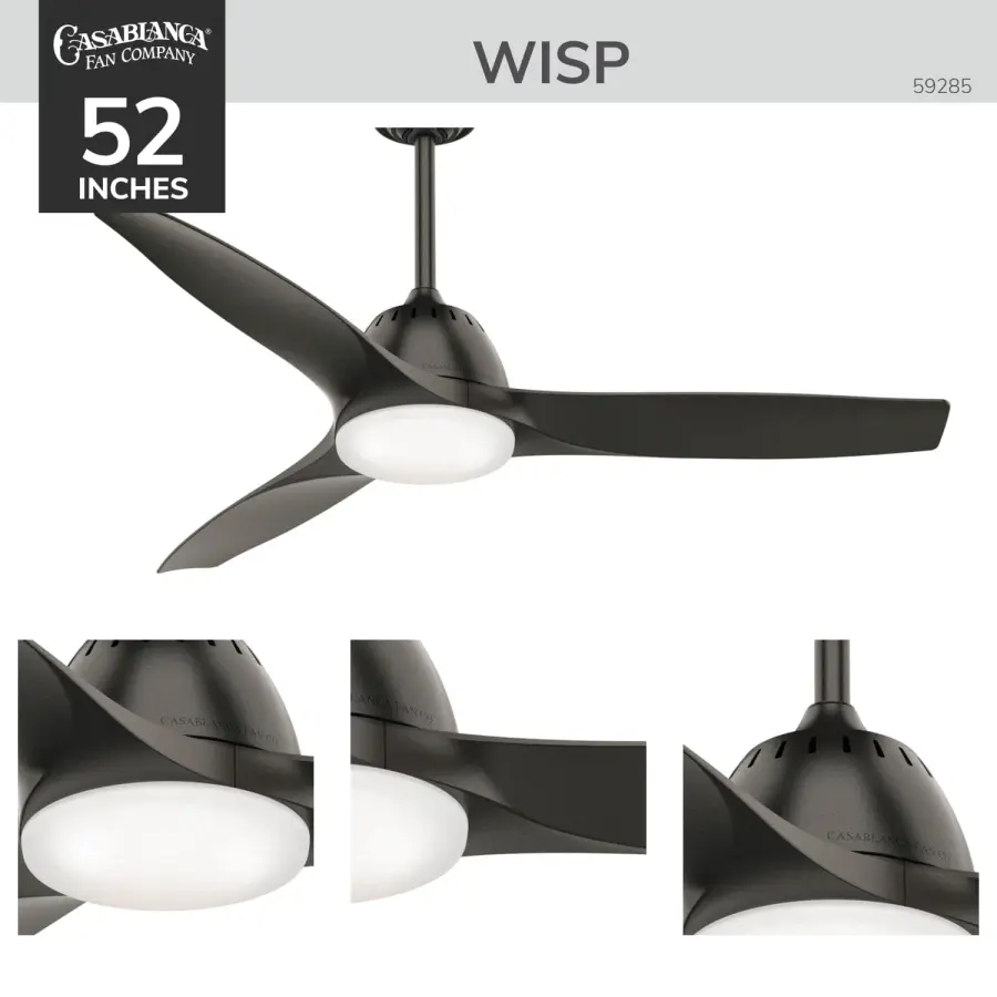 Casablanca Wisp 52" LED Ceiling Fan with Light - Image 5