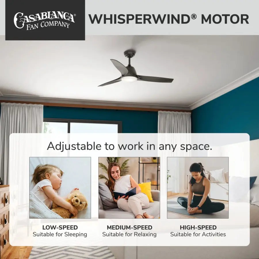 Casablanca Wisp 52" LED Ceiling Fan with Light - Image 48