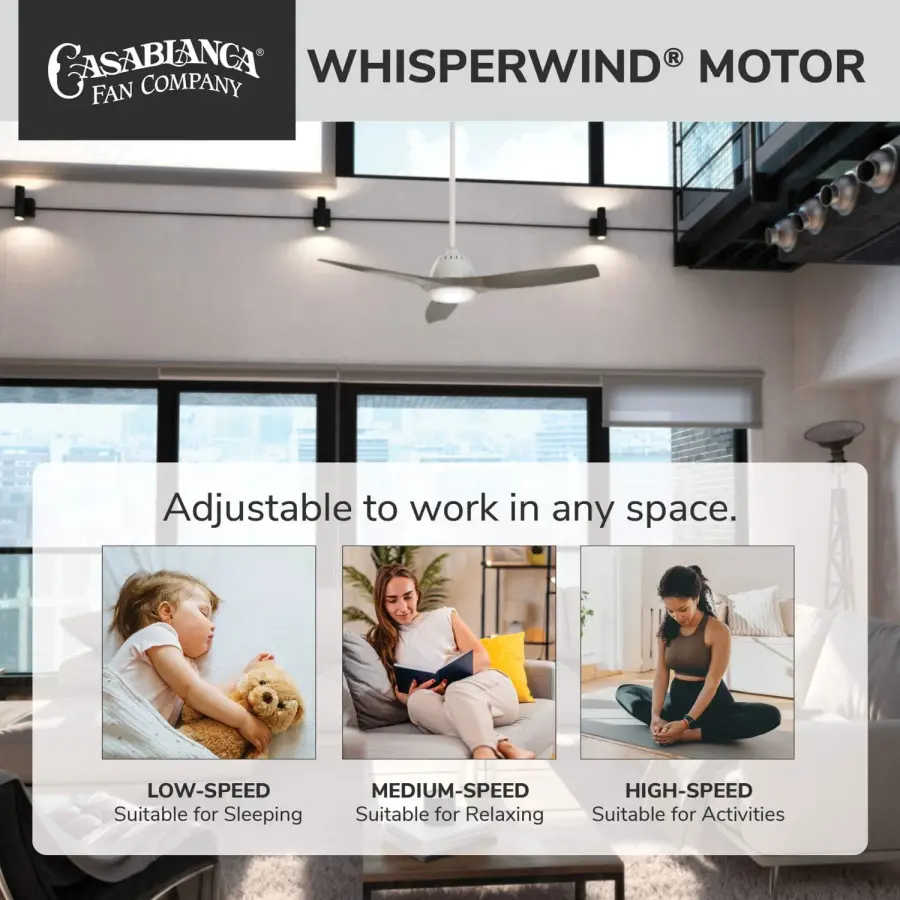 Casablanca Wisp 52" LED Ceiling Fan with Light - Image 50