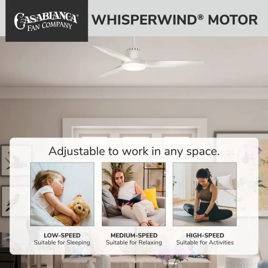 Casablanca Wisp 52" LED Ceiling Fan with Light - Image 51