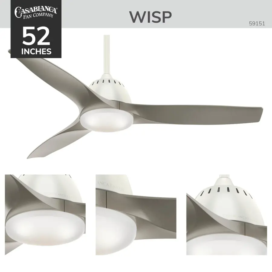 Casablanca Wisp 52" LED Ceiling Fan with Light - Image 7