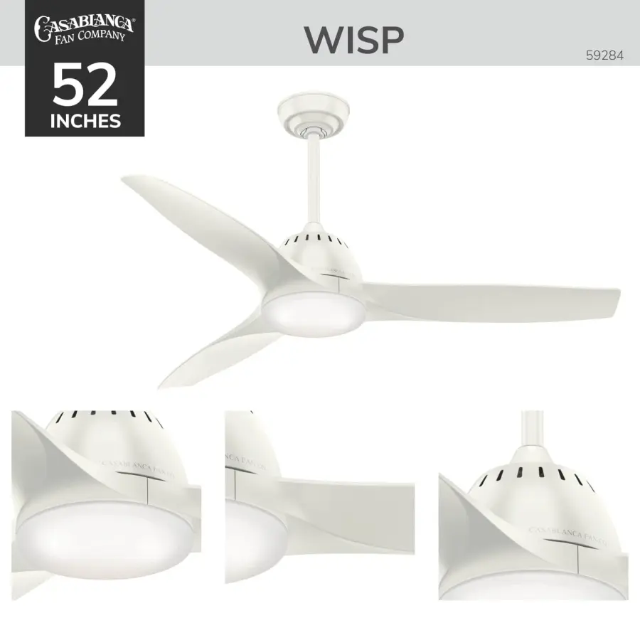 Casablanca Wisp 52" LED Ceiling Fan with Light - Image 8