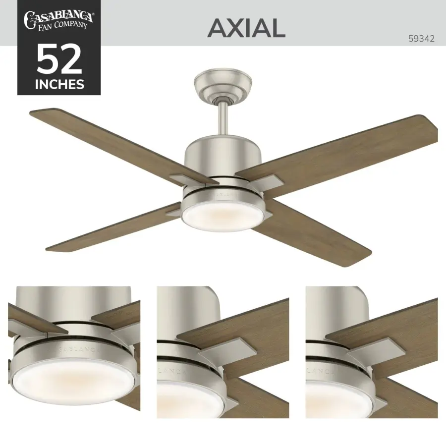 Axial 52" LED Ceiling Fan with Light - Image 2