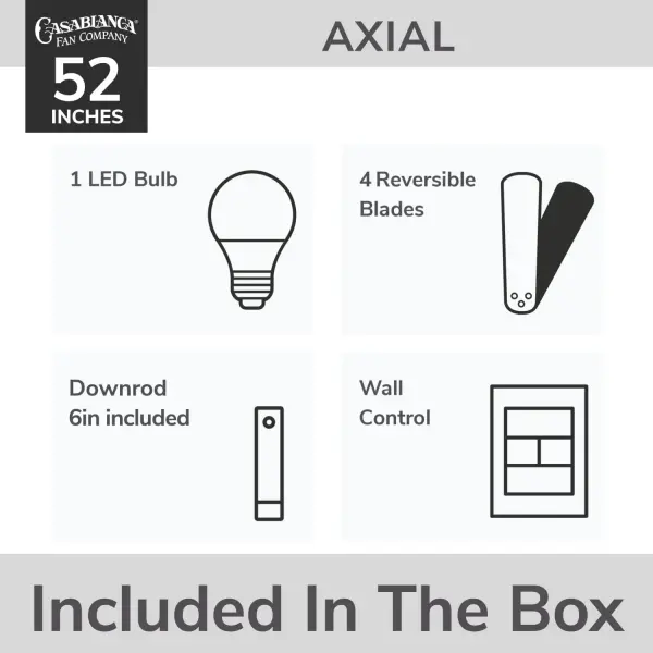 Axial 52" LED Ceiling Fan with Light - Image 8