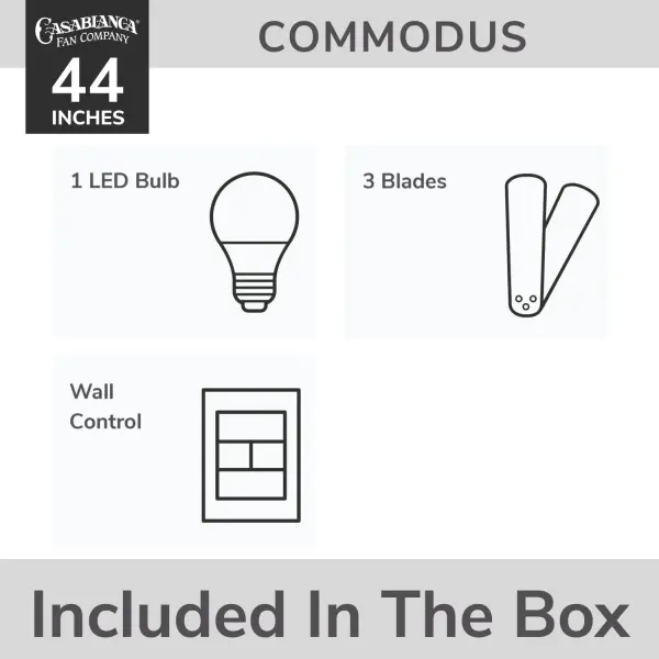 Commodus 44" LED Ceiling Fan with Light - Image 8