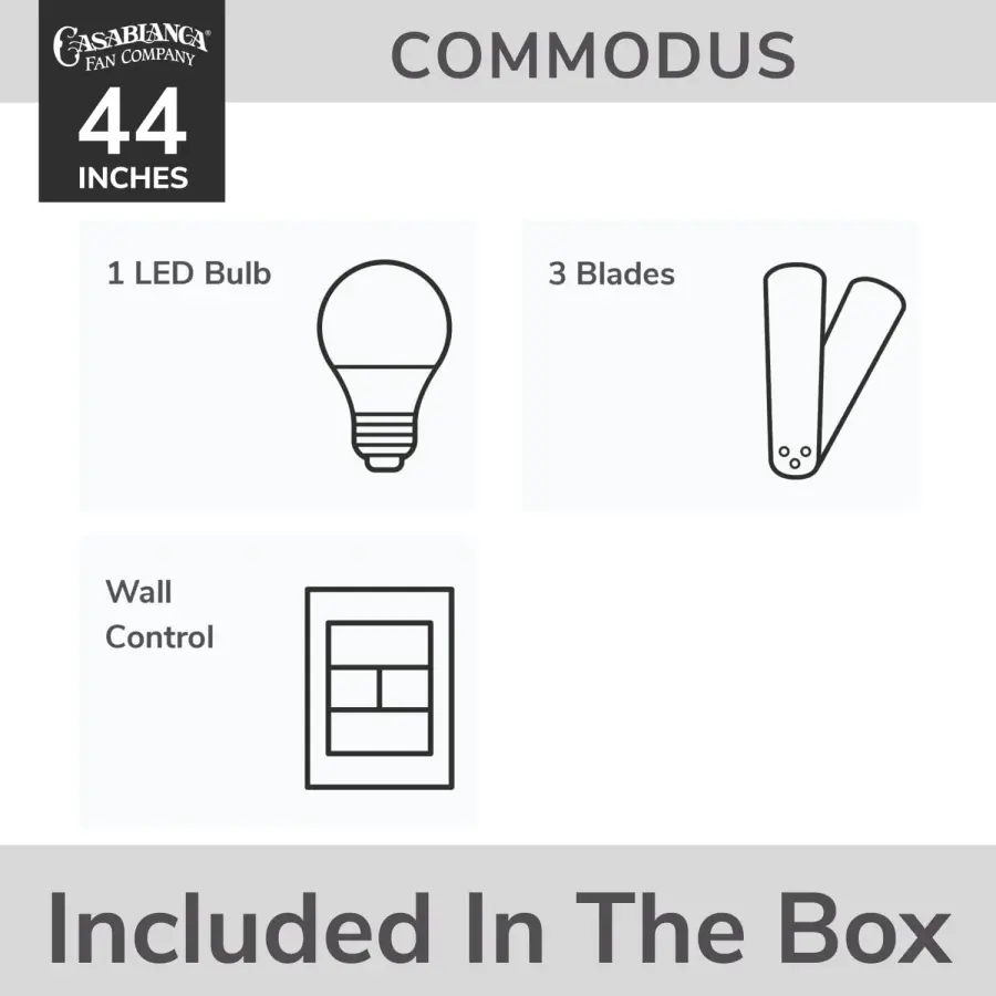Commodus 44" LED Ceiling Fan with Light - Image 8