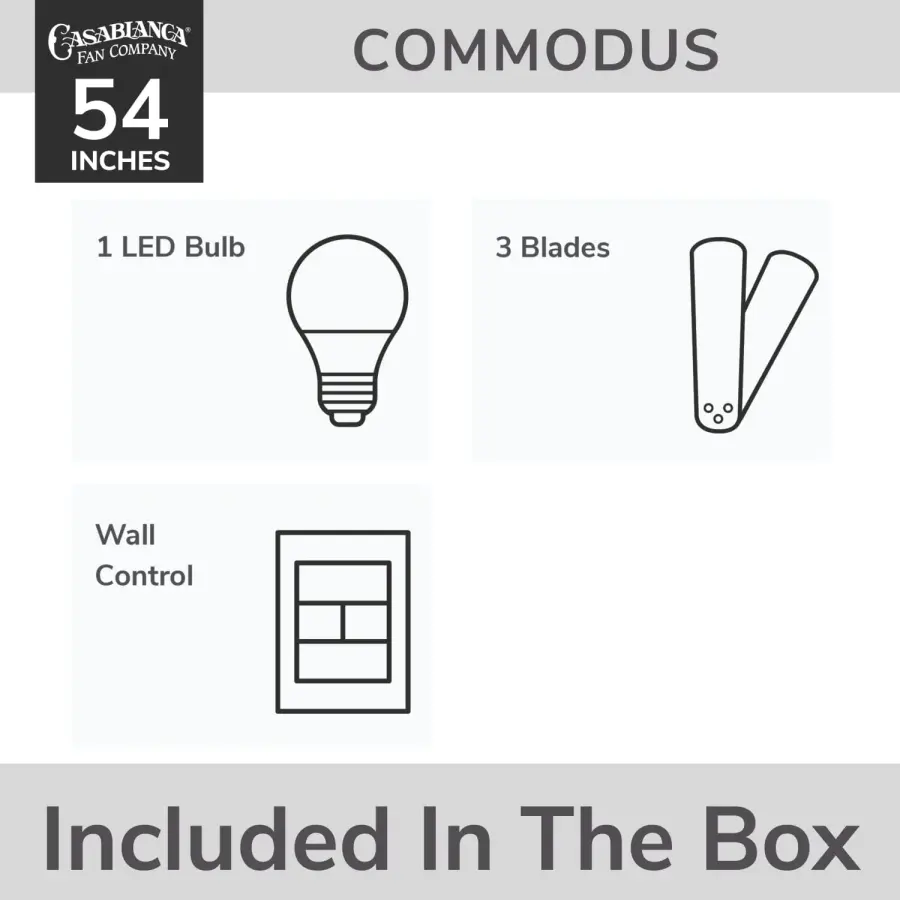 Commodus 54" Modern Ceiling Fan with LED Light - Image 14